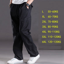 Load image into Gallery viewer, spring summer casual pants male big size 6XL Multi Pocket Jeans oversize Pants overalls elastic waist pants plus size men